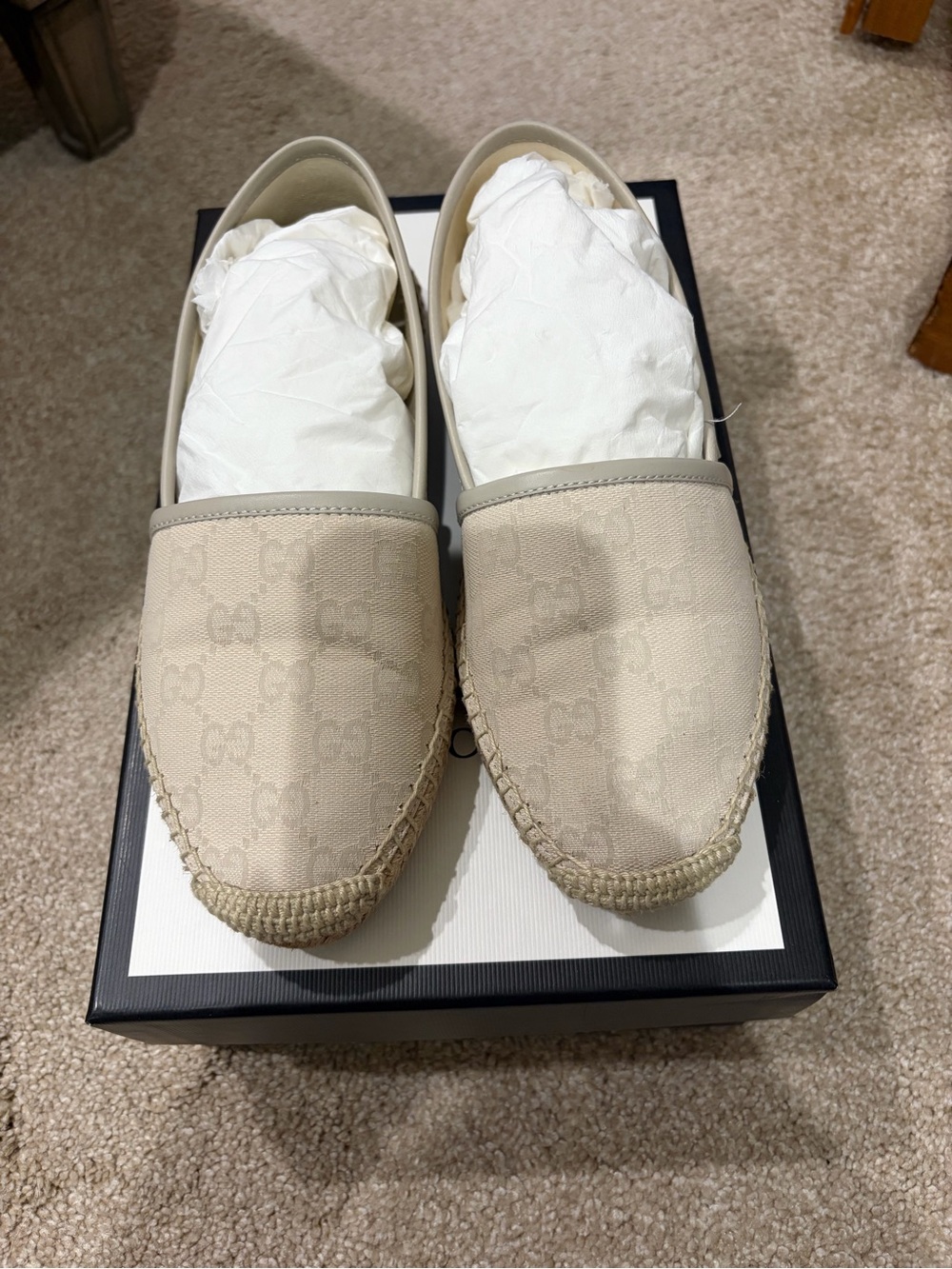 Gucci  Canvas Espadrille Slip-On Authentic size 6 US / 36 EU. Like new